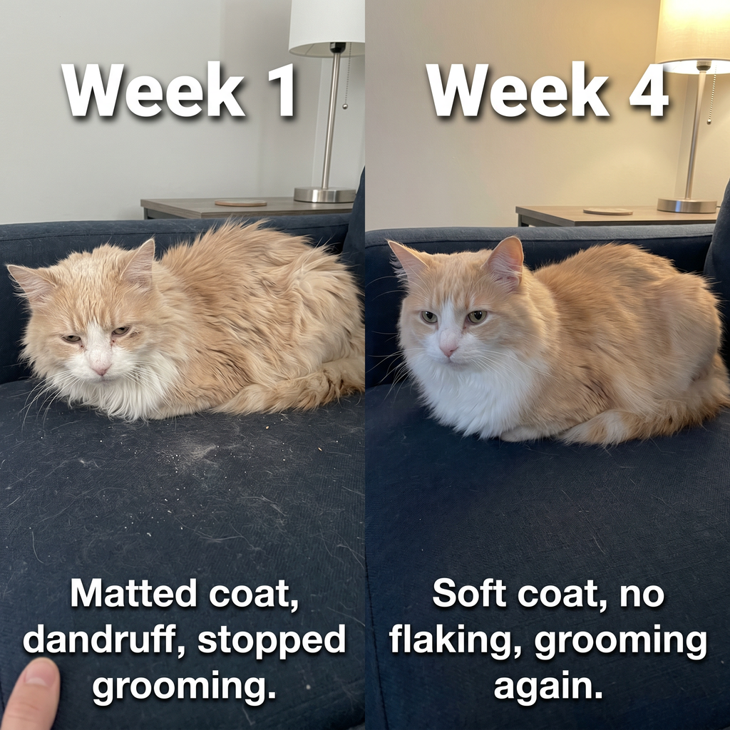 Clear the Flaking Matting and Buildup That Months of Missed Grooming Left Behind — PurrrSupps™ Dandruff Relief Serum