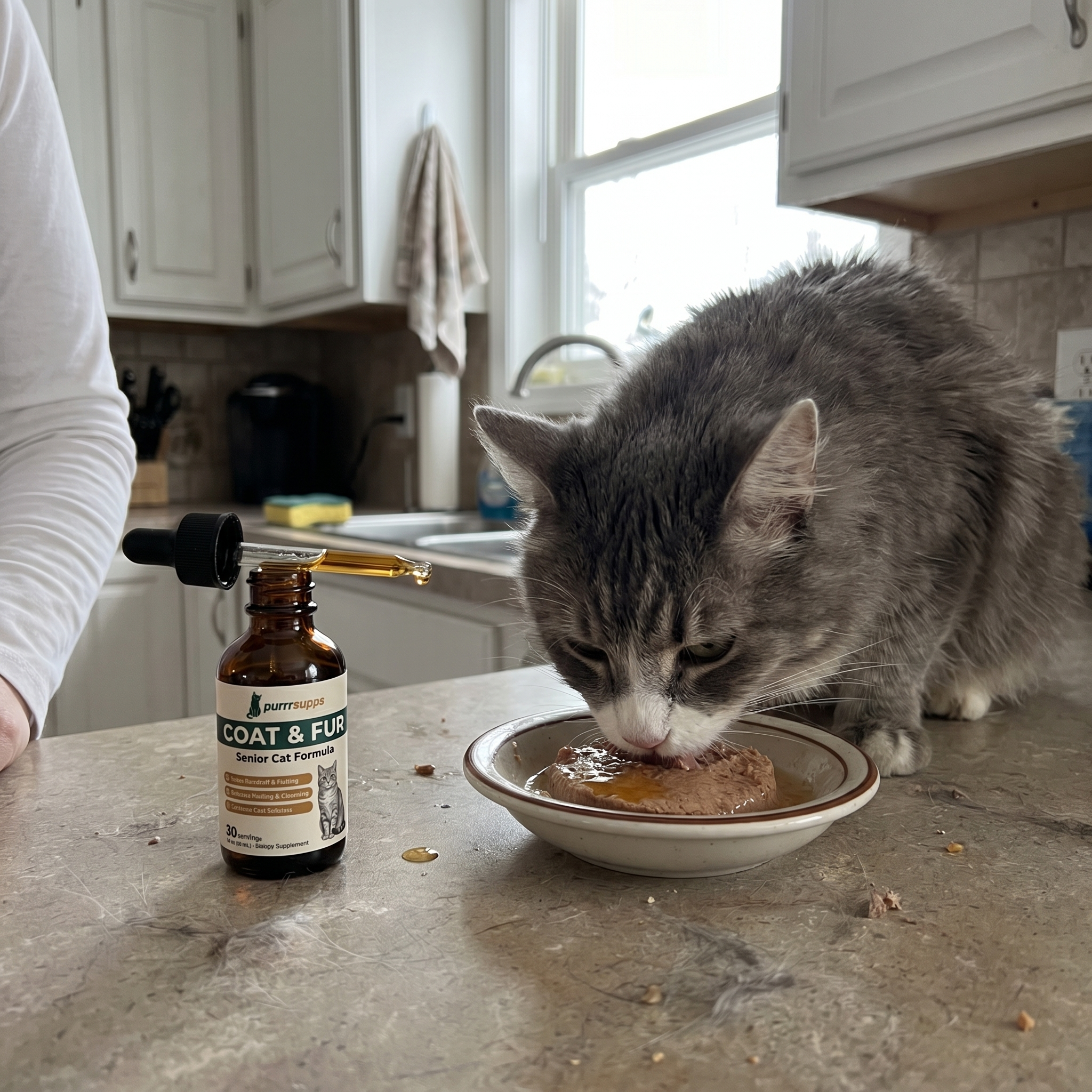 Clear the Flaking Matting and Buildup That Months of Missed Grooming Left Behind — PurrrSupps™ Dandruff Relief Serum