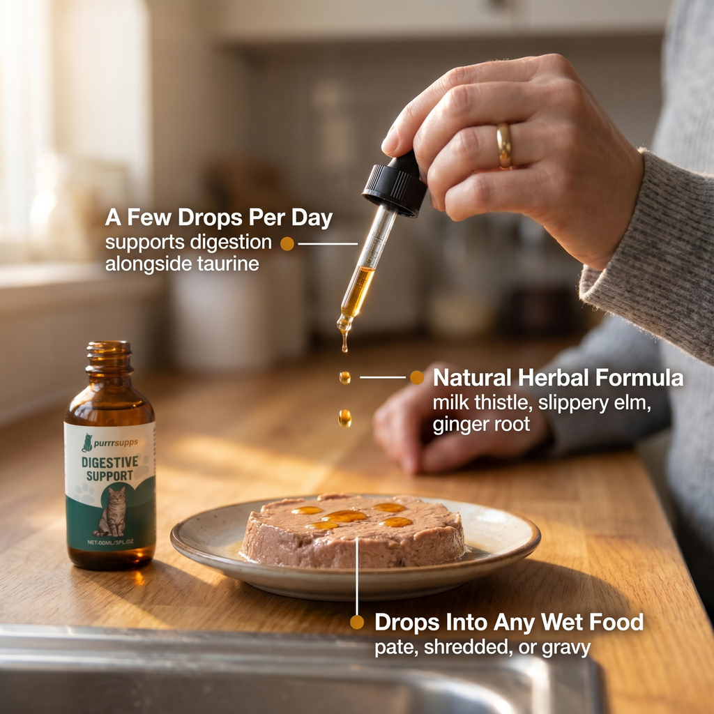 Taurine Is the Fuel — This Serum Repairs the Fuel Line — PurrrSupps™ Digestive Support Serum