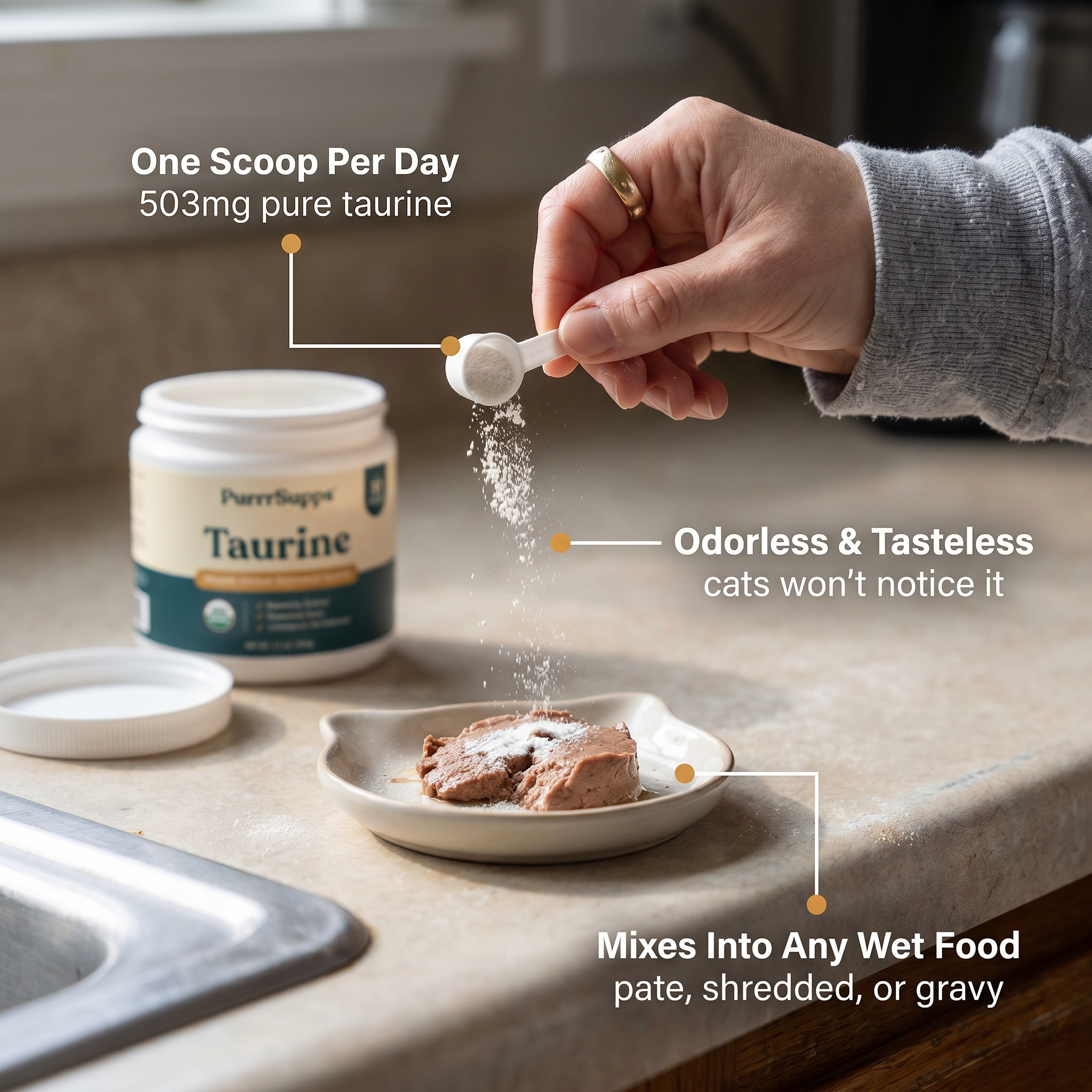 PurrrSupps Taurine Powder for Senior Cats