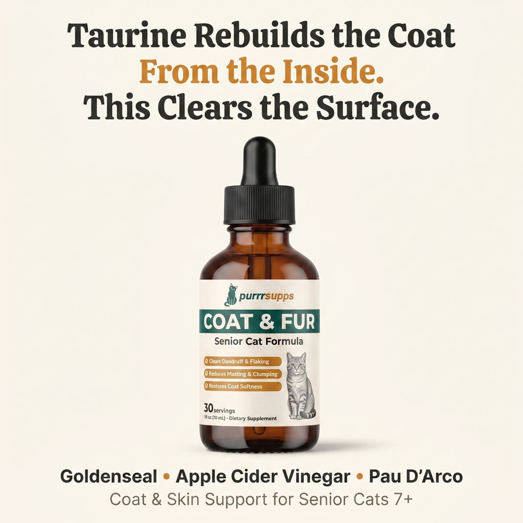 Clear the Flaking Matting and Buildup That Months of Missed Grooming Left Behind — PurrrSupps™ Dandruff Relief Serum